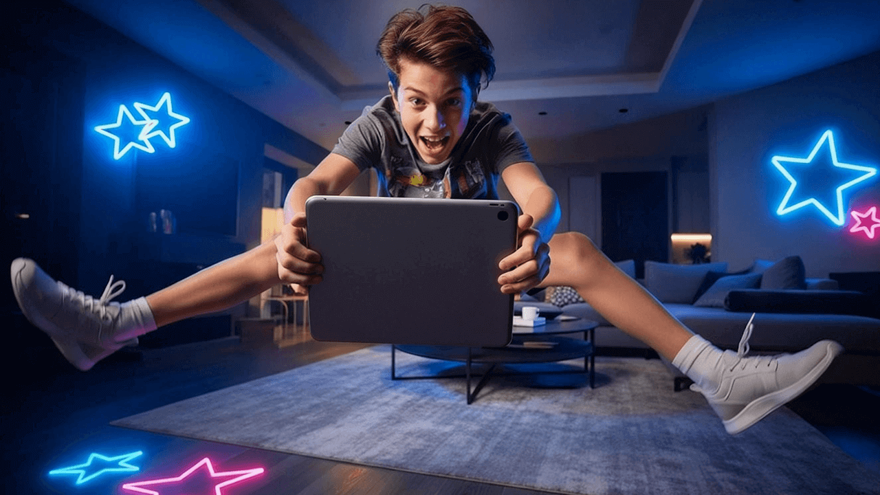 Joyful team movement and fitness moment