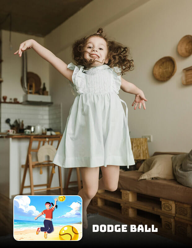 Family-friendly cardio style game quest