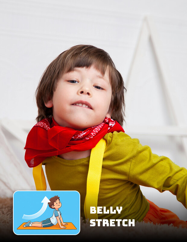 Playful in-home fitness challenge moment